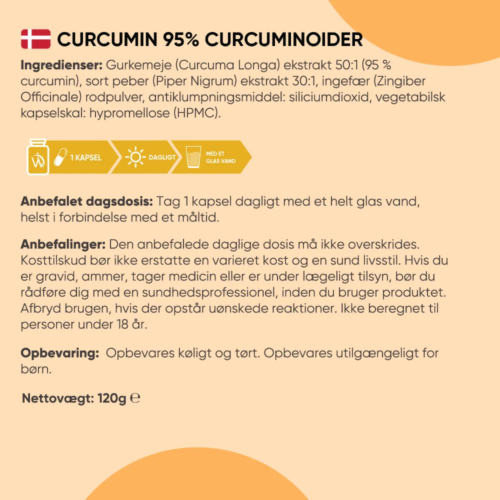 Curcumin + Ingefær Kapsler 500 mg - Image 3