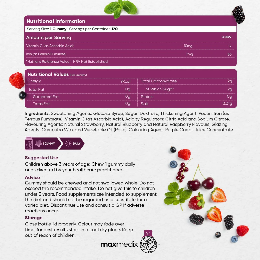 Jern & C-vitamin Vingummier til børn - Image 6