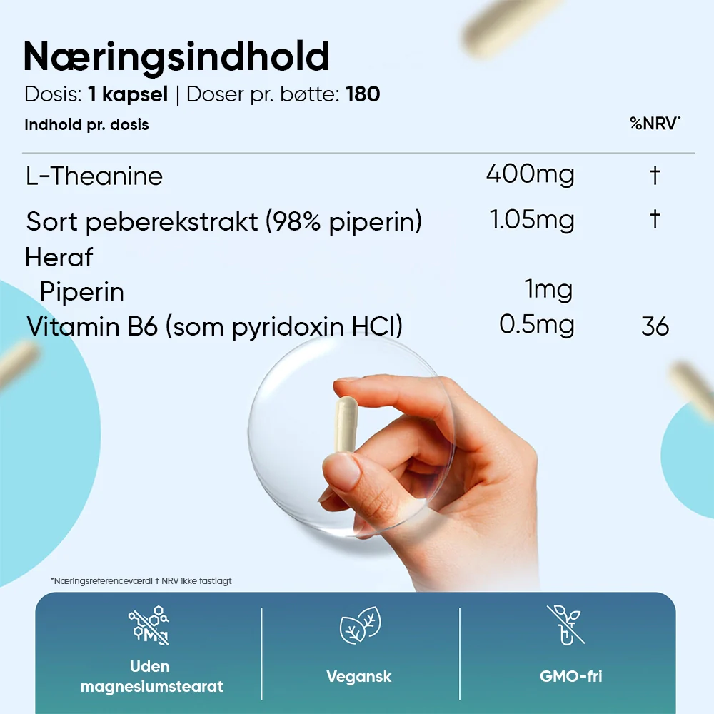 L-Theanine med B6-vitamin 400mg - Image 3