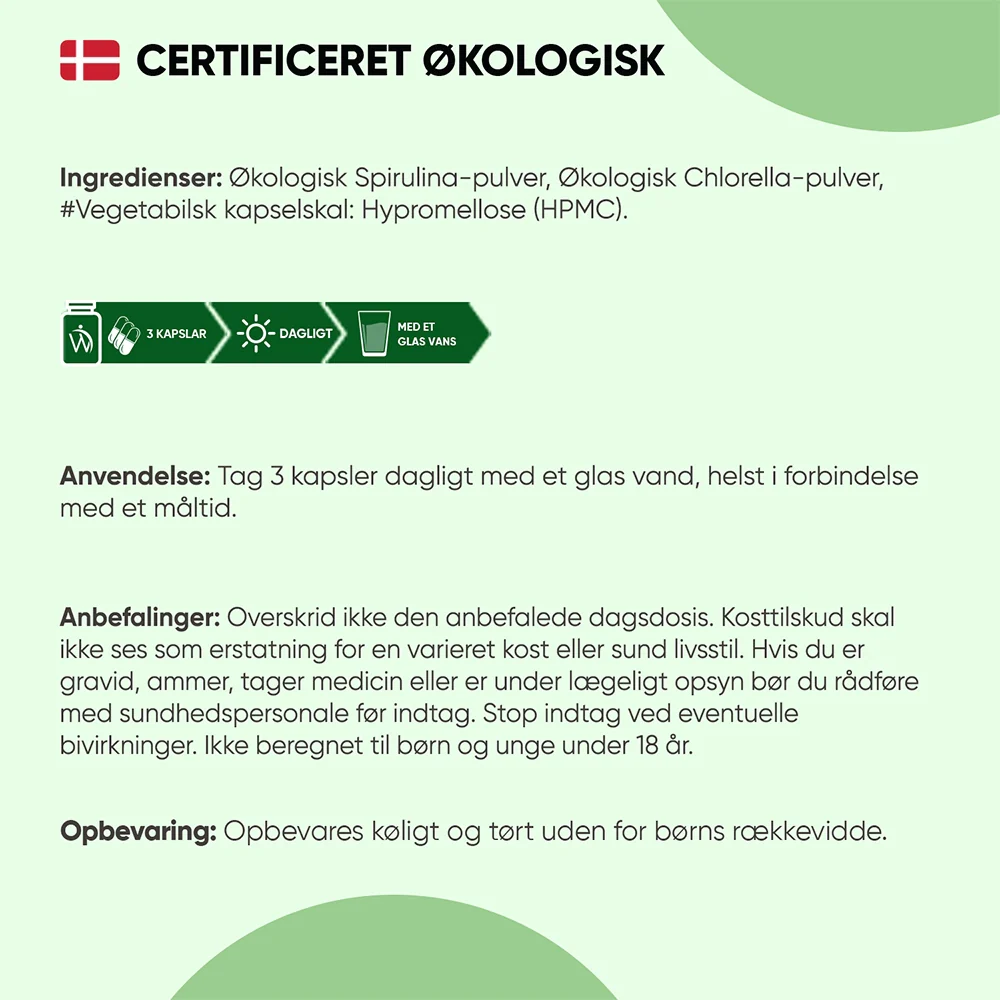 Øko Spirulina & Chlorella 1740mg - Image 3