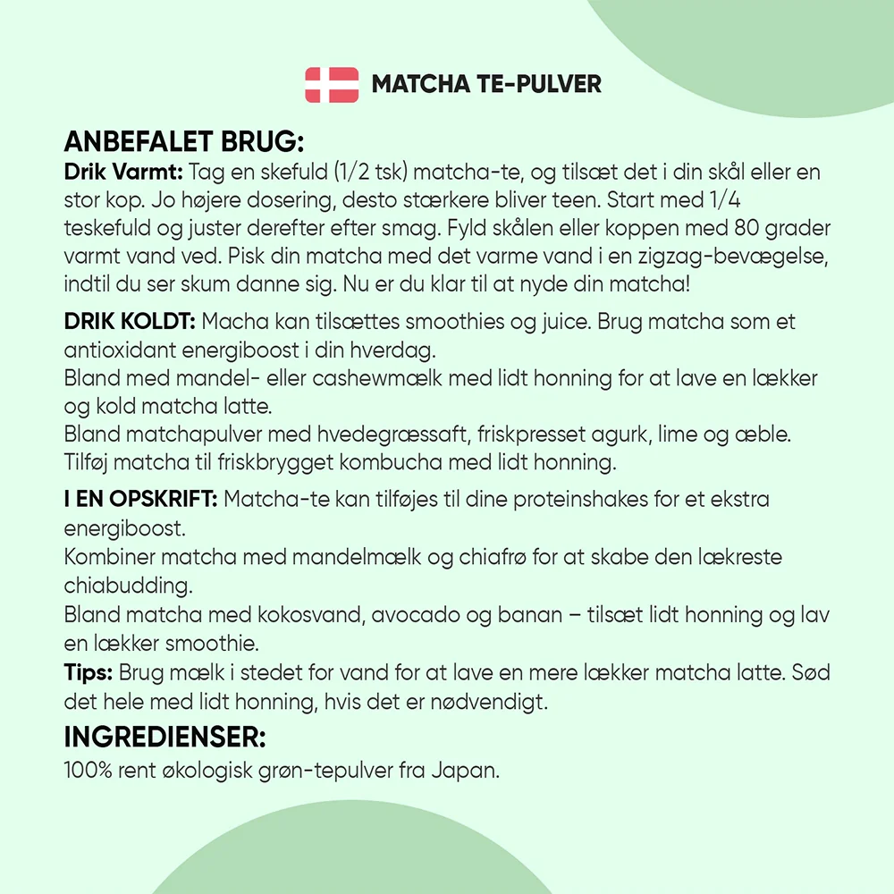 Økologisk Grøn Matcha Te Pulver - Image 5
